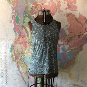 American Eagle Sleeveless Floral Shirt